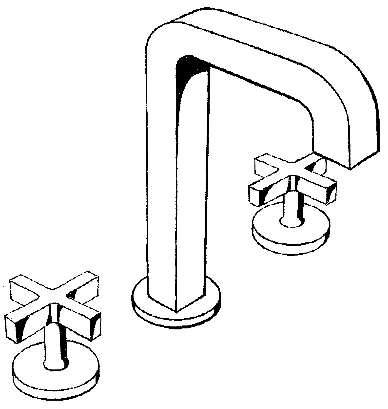 Hansgrohe AXOR Citterio 3-Loch Waschtischarmatur 170 mit Auslauf 140 mm, Kreuzgriffen, Rosetten und Zugstangen-Ablaufgarnitur, Chrom Hansgrohe AXOR Citterio 3-Loch Waschtischarmatur 170 mit Auslauf 140 mm, Kreuzgriffen, Rosetten und Zugstangen-Ablaufgarnitur, Chrom