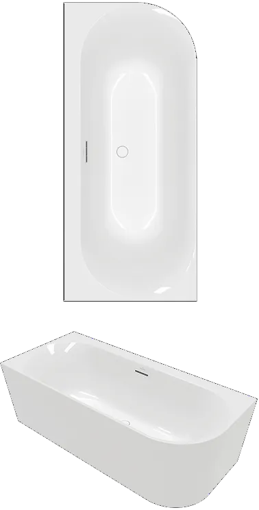Villeroy & Boch Badewanne mit ovaler Innenform „Loop & Friends“ vorwand oval 180 × 80 cm, links in Weiß Alpin Villeroy & Boch Badewanne mit ovaler Innenform „Loop & Friends“ vorwand oval 180 × 80 cm, links in Weiß Alpin
