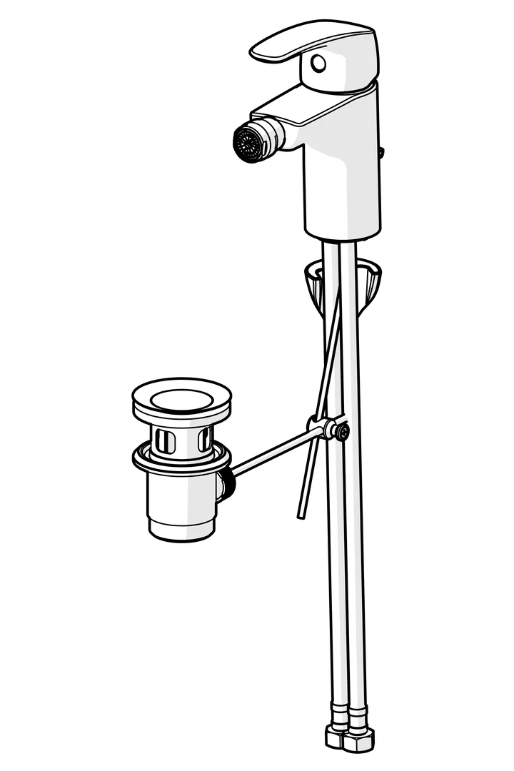 HansaPINTO Bidetarmatur Hansapinto 2017 Einhebelmischer DN15 Chrom