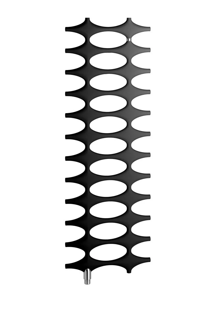 Kermi Design-Heizkörper „Ideos®-V“ 50,8 × 75,8 cm in Schwarz Soft (RAL 9005, matt)