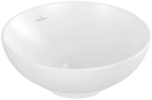 Villeroy & Boch Aufsatzwaschtisch aus TitanCeram „Loop & Friends“ ⌀ 380 mm, ohne Hahnlochbohrung in Stone White Villeroy & Boch Aufsatzwaschtisch aus TitanCeram „Loop & Friends“ ⌀ 380 mm, ohne Hahnlochbohrung in Stone White