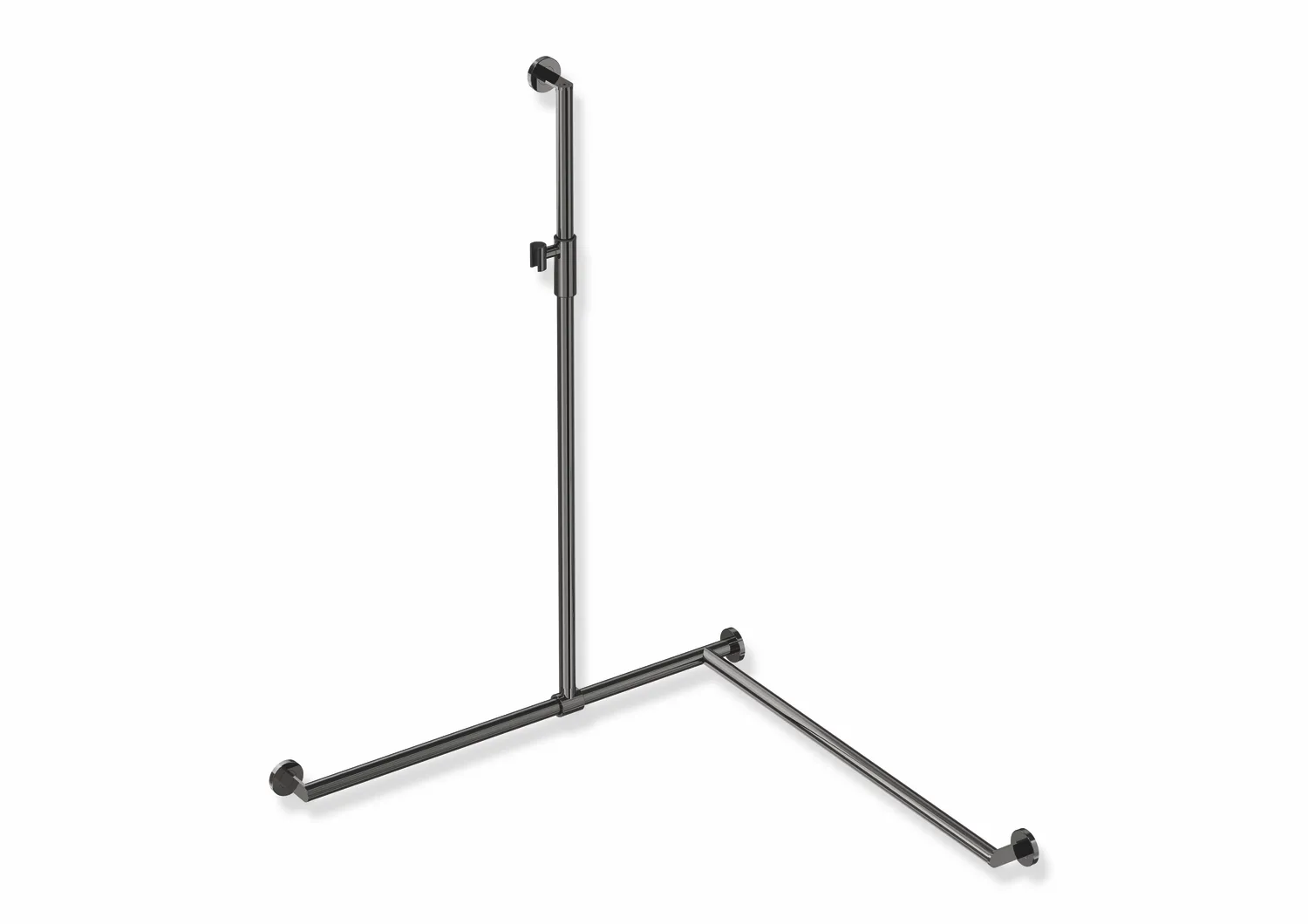 HEWI Duschhandlauf System 900 PG93, Edelstahl, PVD, schwarzchr glzd