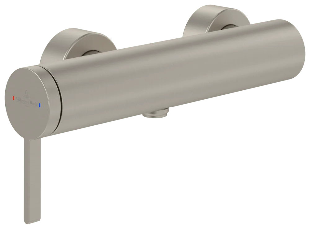 Villeroy & Boch Duscharmatur Dawn, Brushed Nickel Matt, 88x111 mm, 274 mm Breite
