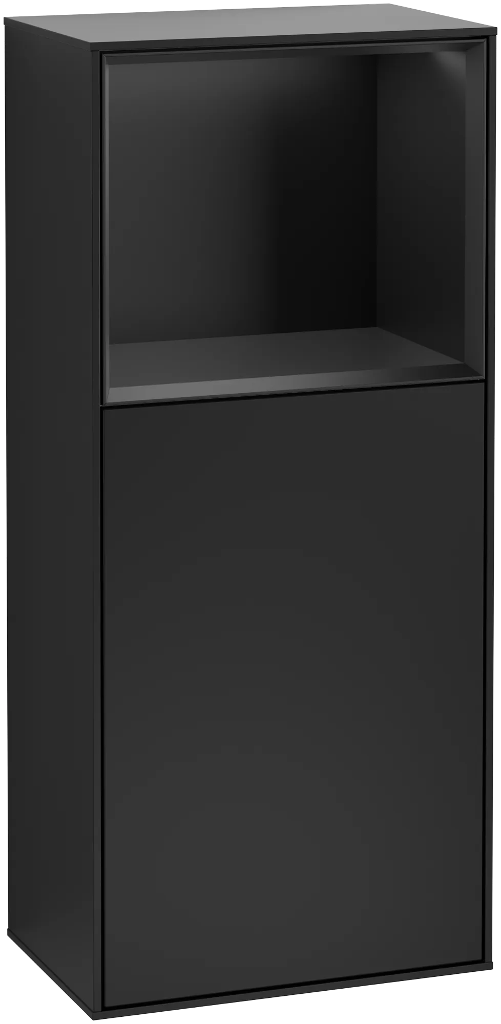 Villeroy & Boch Finion Seitenschrank F51, 418x936x270mm, Black Matt Lacquer