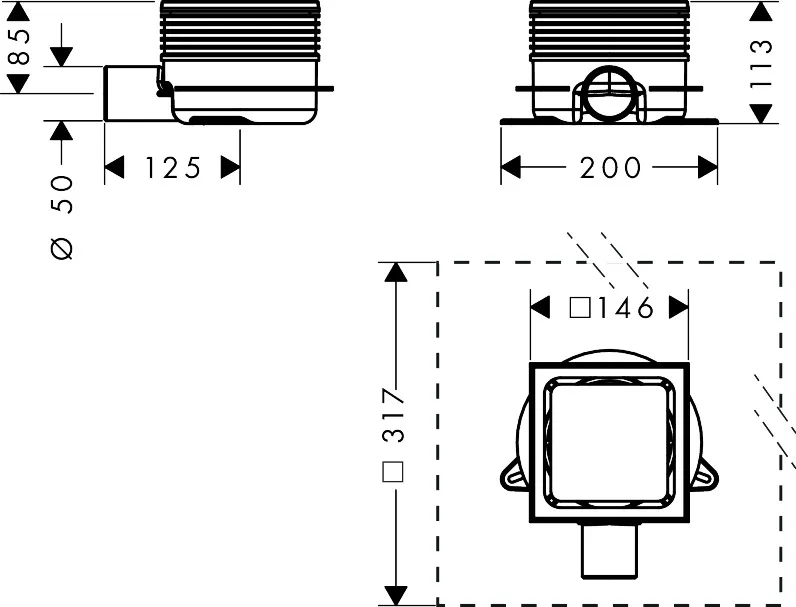 Hansgrohe Duschrinne „RainDrain Spot Plus“ in Edelstahl Hansgrohe Duschrinne „RainDrain Spot Plus“ in Edelstahl