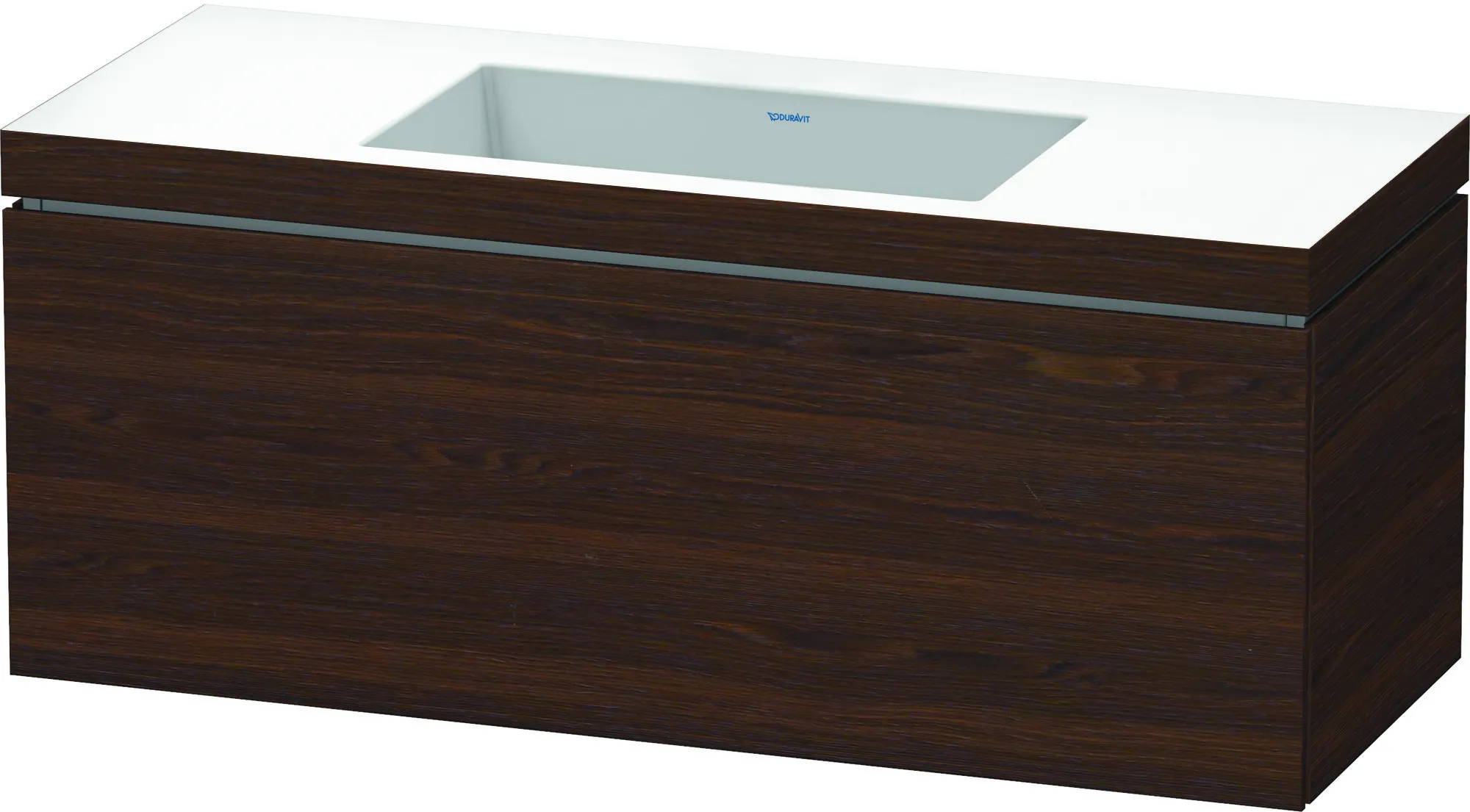 Duravit Möbelset c-shaped Set wandhängend wandhängend „L-Cube“ 120 × 50 × 48 cm Nussbaum gebürstet