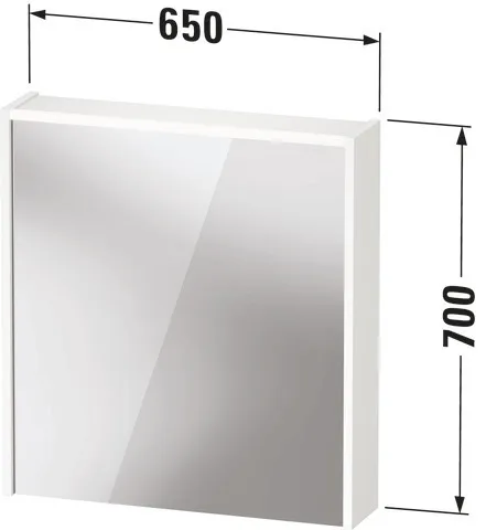 Duravit Spiegelschrank „D-Code“ 65 × 70 × 14,8 cm