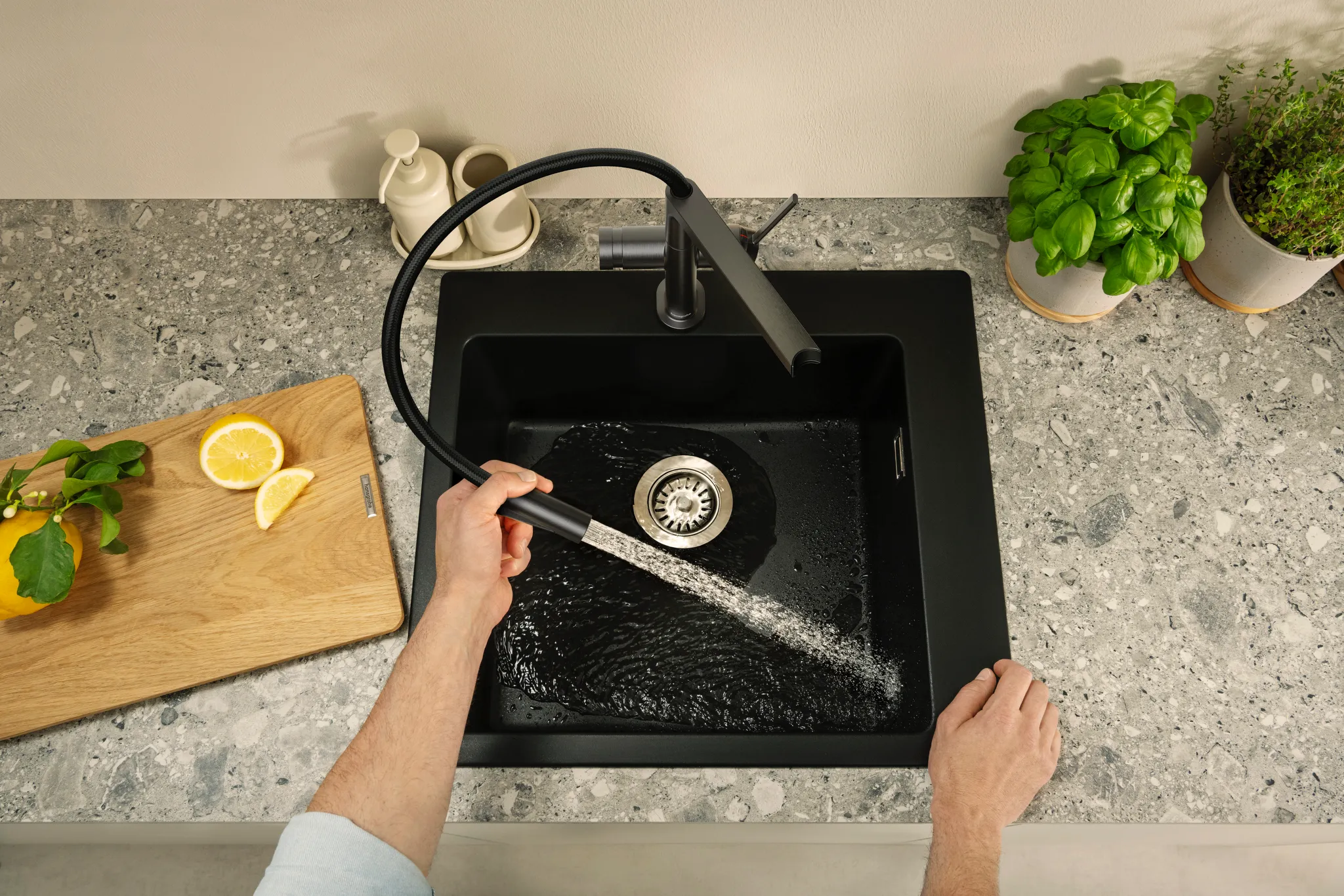 Hansgrohe Talis Select M54 PowderSpray Einhebel-Küchenmischer Semi-Pro, Edelstahl Finish