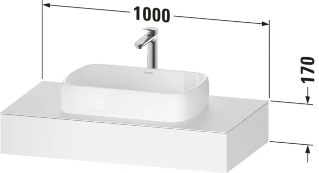 Duravit Konsole „Qatego“ in Basalt Matt