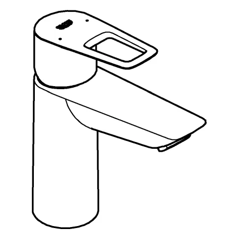 Einhand-Waschtischbatterie BauLoop 23886_1, M-Size, Einlochmontage, mit Temperaturbegrenzer, EcoJoy 5,7 l/min Mousseur, glatter Körper, Push-open Ablaufgarnitur aus Kunststoff 1 1/4″, chrom Einhand-Waschtischbatterie BauLoop 23886_1, M-Size, Einlochmontage, mit Temperaturbegrenzer, EcoJoy 5,7 l/min Mousseur, glatter Körper, Push-open Ablaufgarnitur aus Kunststoff 1 1/4″, chrom