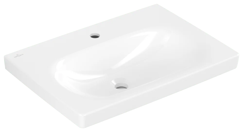 Villeroy & Boch Wandwaschbecken Skyla, 650x460x160 mm, weiß Alpin, rechteckig, glänzend, 3-Loch-Armatur, ohne Überlauf Villeroy & Boch Wandwaschbecken Skyla, 650x460x160 mm, weiß Alpin, rechteckig, glänzend, 3-Loch-Armatur, ohne Überlauf