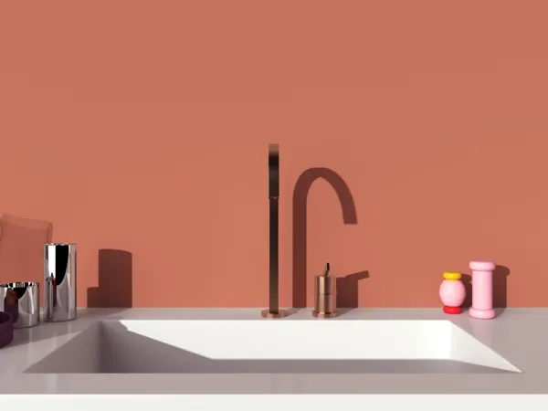 2-Loch-Küchenarmatur Gusto Ausladung 204mm eckiger Auslauf Brushed Gold 2-Loch-Küchenarmatur Gusto Ausladung 204mm eckiger Auslauf Brushed Gold