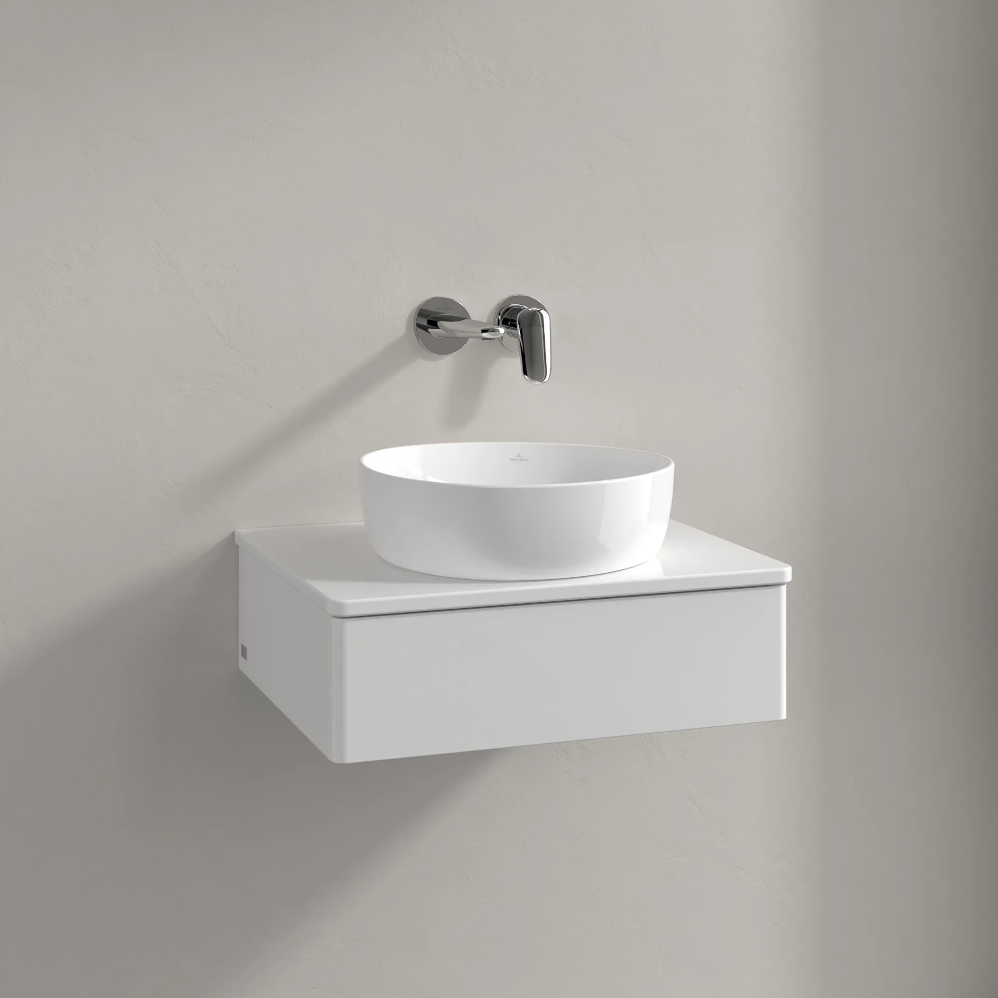 Villeroy & Boch Waschbeckenunterschrank Antao K07_1, Glossy White Lacquer, 600x190x500mm, mit SoftClosing und Push-to-open Funktion Villeroy & Boch Waschbeckenunterschrank Antao K07_1, Glossy White Lacquer, 600x190x500mm, mit SoftClosing und Push-to-open Funktion