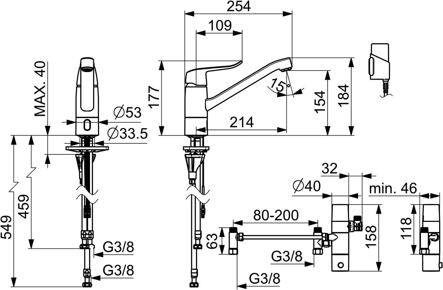 EHM Küchenarmatur HansaCARE 4613 3V, Bluetooth Ausladung 214 mm Chrom EHM Küchenarmatur HansaCARE 4613 3V, Bluetooth Ausladung 214 mm Chrom