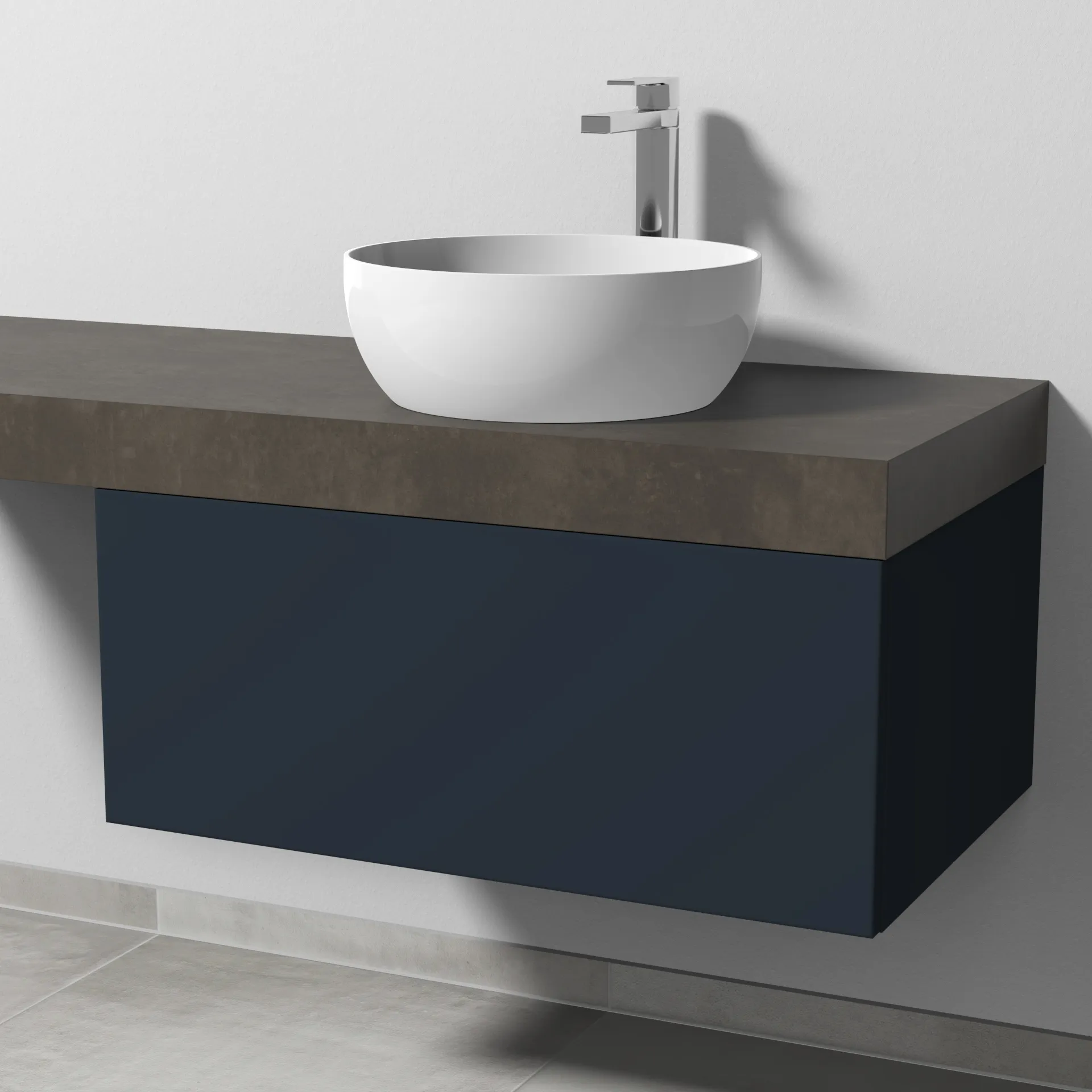 Sanipa Waschtischunterschrank „2morrow“ 800 × 340 × 520 mm in Marine (matt)