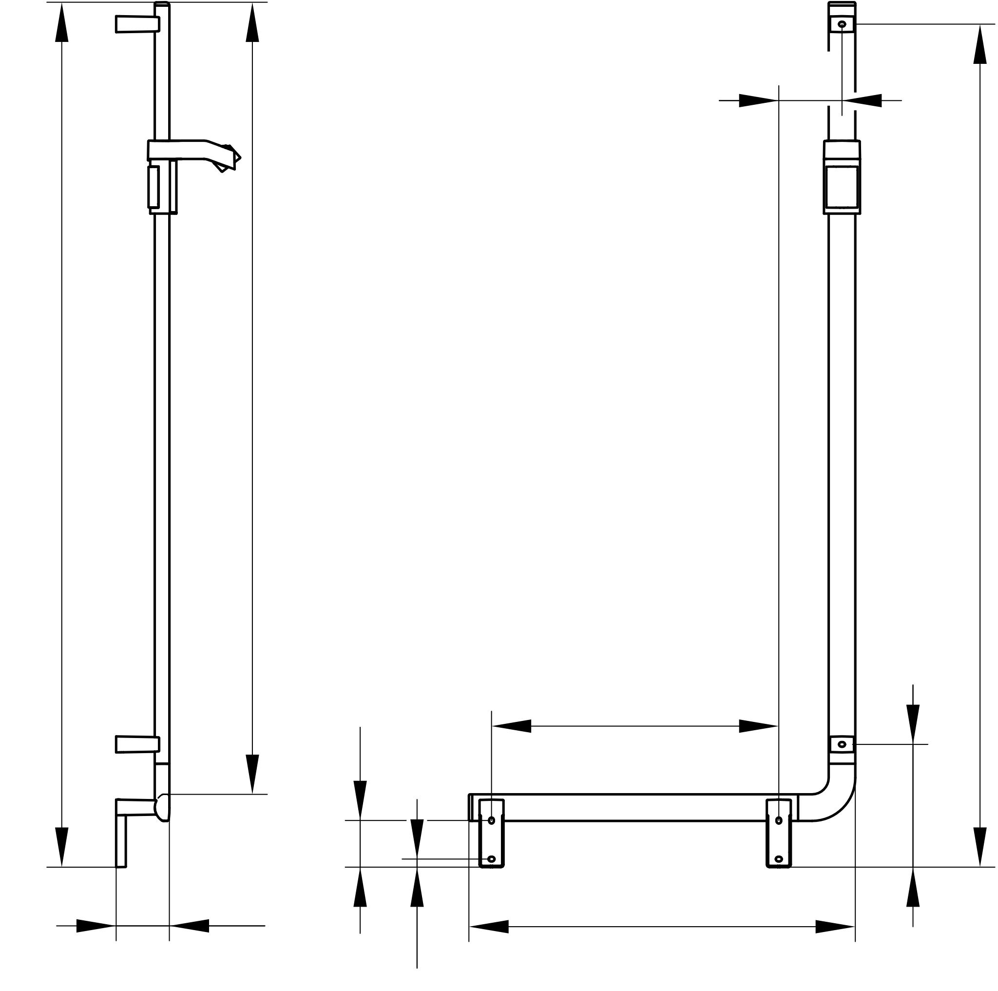 KEUCO Winkelgriff „Axess“ 581 × 1301 mm Ausführung links, in Silber (eloxiert) KEUCO Winkelgriff „Axess“ 581 × 1301 mm Ausführung links, in Silber (eloxiert)