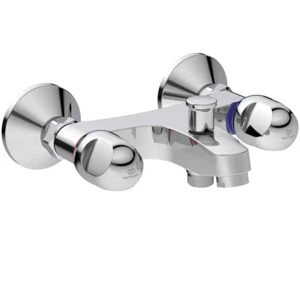 Zweigriff-Badearmatur Aufputz Alpha, Ausladung 153mm, Chrom Zweigriff-Badearmatur Aufputz Alpha, Ausladung 153mm, Chrom