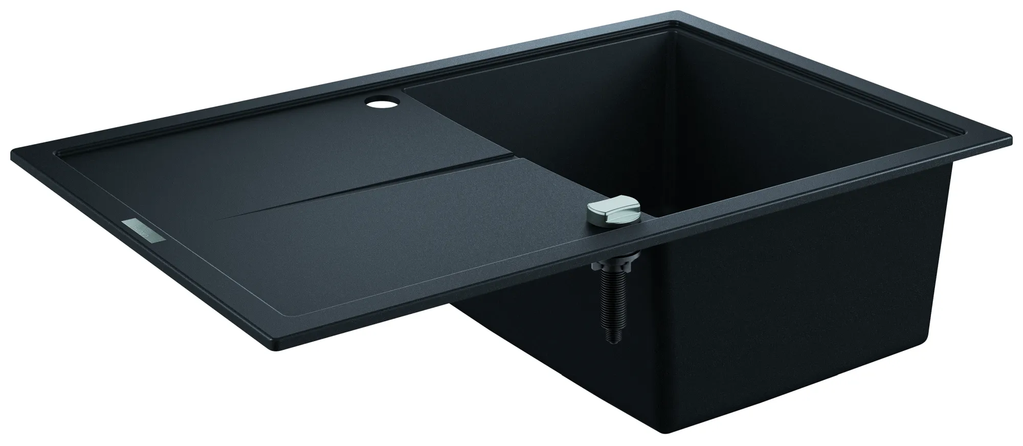 Kompositspüle K400 31639, mit Abtropffläche, Modell: K400 50-C 78/50 1.0 rev, Montageart: Standard-Einbauspüle, Maße: 780 x 500 mm, 1 Becken: 347 x 440 x 205 mm, granit schwarz Kompositspüle K400 31639, mit Abtropffläche, Modell: K400 50-C 78/50 1.0 rev, Montageart: Standard-Einbauspüle, Maße: 780 x 500 mm, 1 Becken: 347 x 440 x 205 mm, granit schwarz