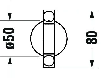 Starck T Handtuchhalter, 88x486x57 mm, Schwenkbars