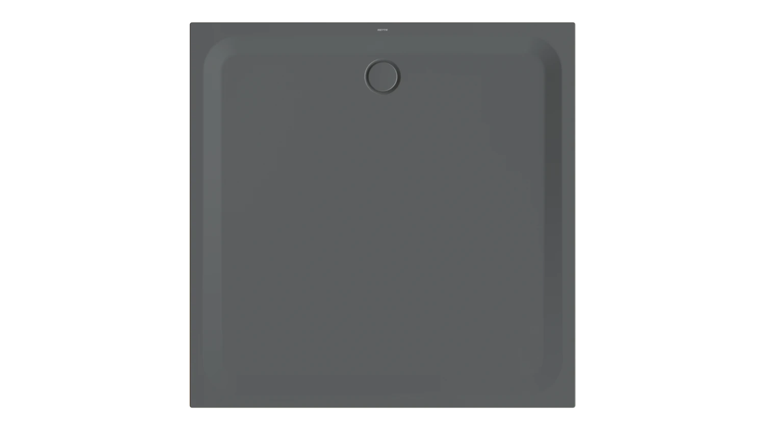 Bette quadrat Duschwanne „BetteUltra“ 1500 × 1500 mm mit BetteAntirutsch Pro, ohne Oberflächenveredelung, ohne Wannenträger, in Raven