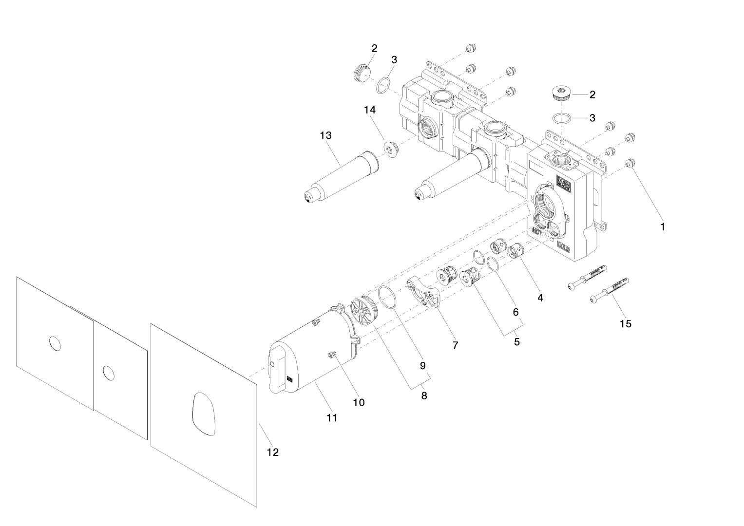 Dornbracht xTOOL UP-Thermostatmodul mit 2 Ventilen - DR-Messing, bleifrei Dornbracht xTOOL UP-Thermostatmodul mit 2 Ventilen - DR-Messing, bleifrei