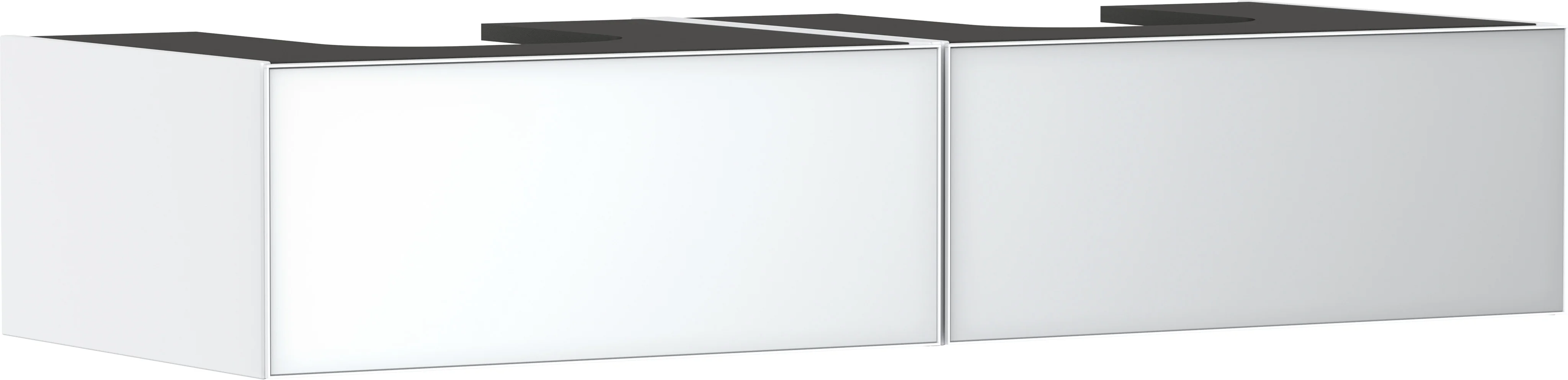 Hansgrohe Xevolos E Waschtischunterschrank Mattweiß 1370x550 mm mit 2 Schubkästen, grifflos, PushOpen, SoftClose