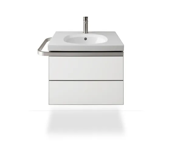 Einhand-Waschtischarmatur „Wave“ Ausladung 122 mm in Edelstahl (gebürstet)