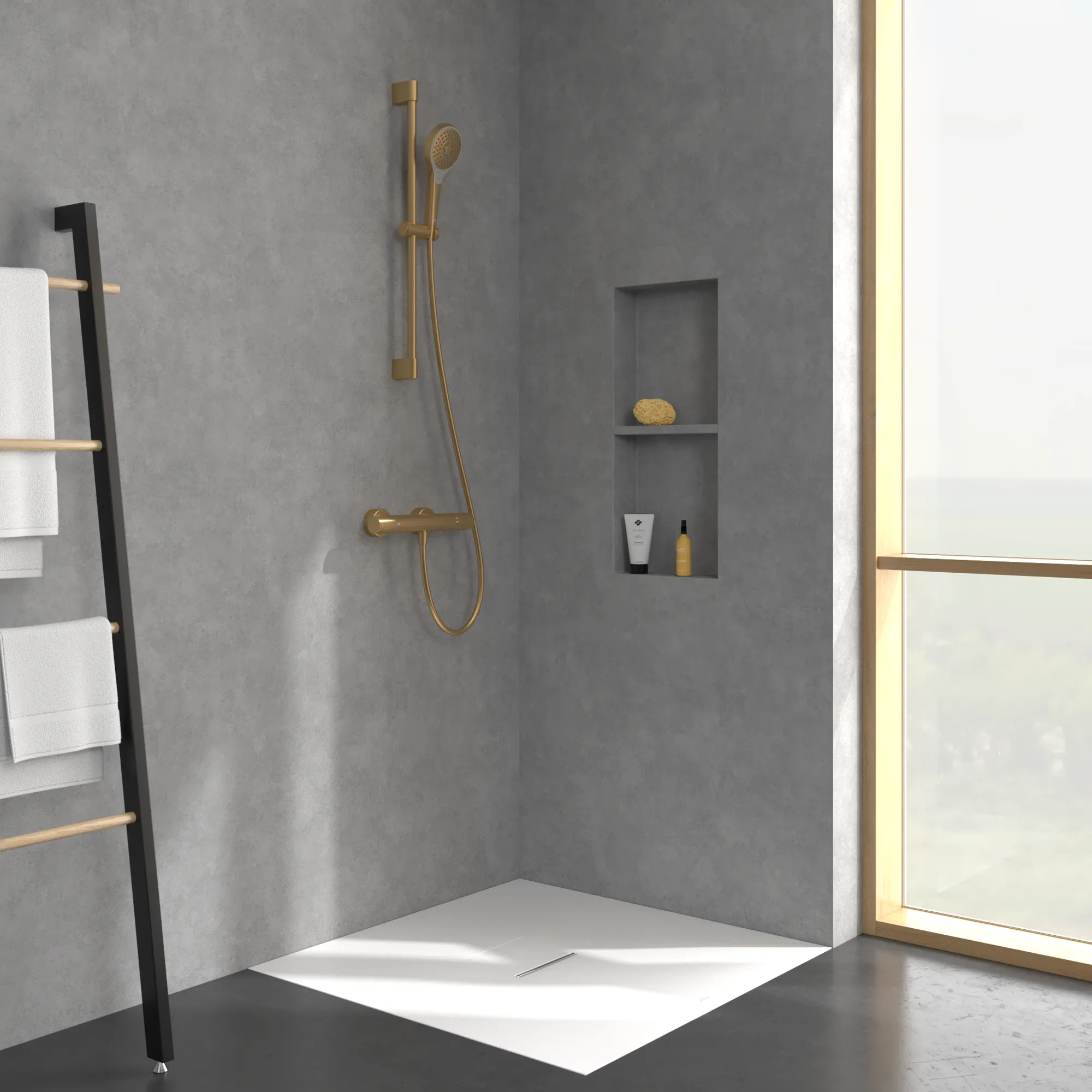 Villeroy & Boch Duschthermostat Universal Taps & Fittings, Brushed Gold, 317x104x65 mm, Thermostatfunktion, Wandmontage Villeroy & Boch Duschthermostat Universal Taps & Fittings, Brushed Gold, 317x104x65 mm, Thermostatfunktion, Wandmontage