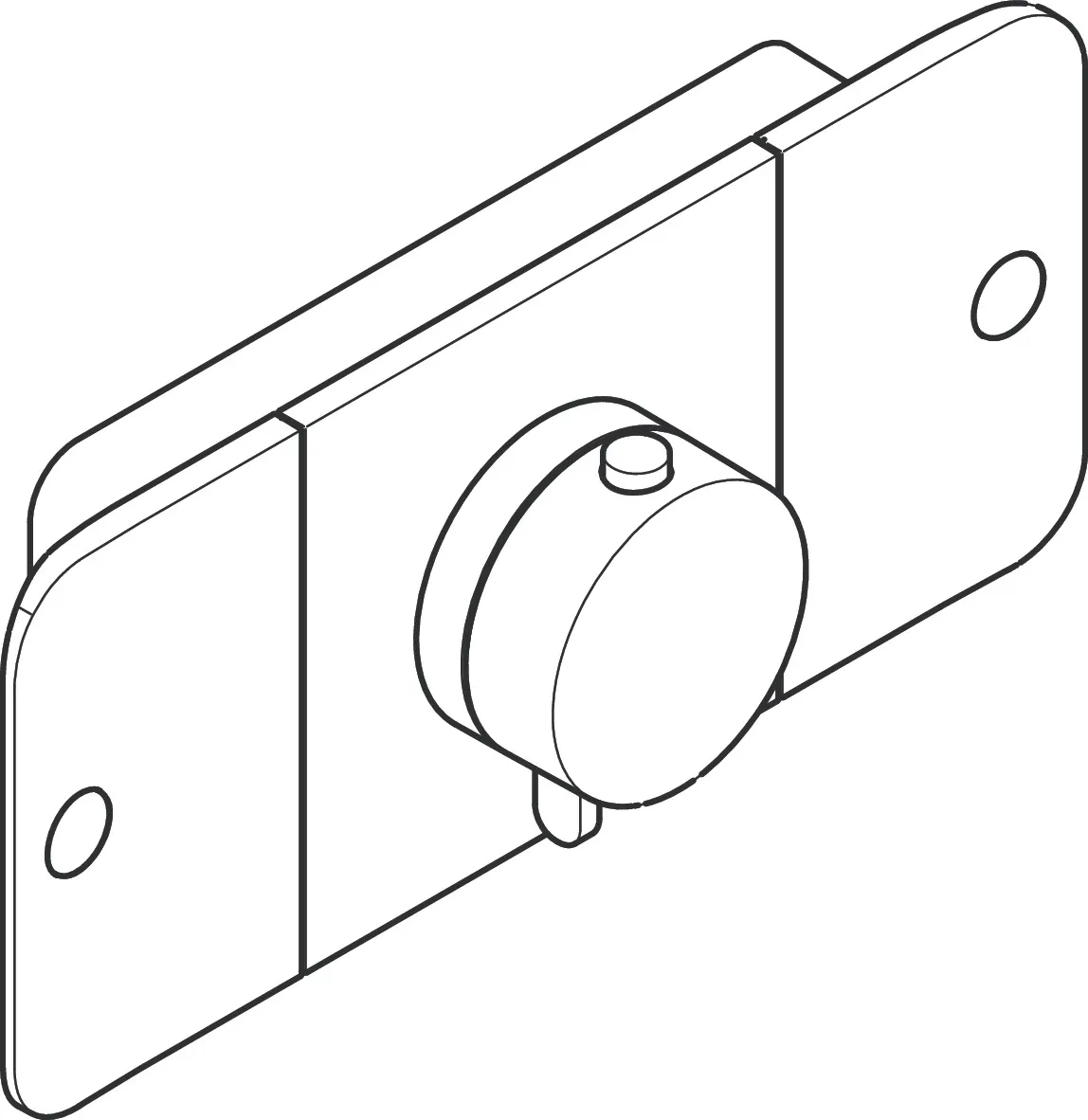 Hansgrohe AXOR One Thermostatmodul Unterputz für 2 Verbraucher, Chrom Hansgrohe AXOR One Thermostatmodul Unterputz für 2 Verbraucher, Chrom