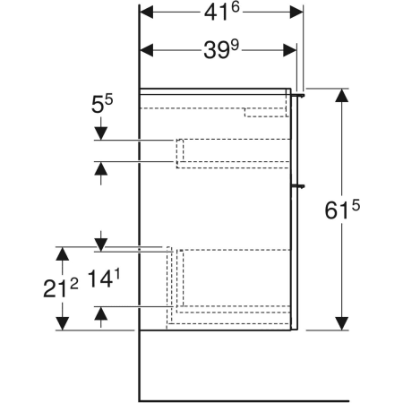 Geberit Waschtischunterschrank „iCon“ Nussbaum hickory / Melamin Holzstruktur Geberit Waschtischunterschrank „iCon“ Nussbaum hickory / Melamin Holzstruktur