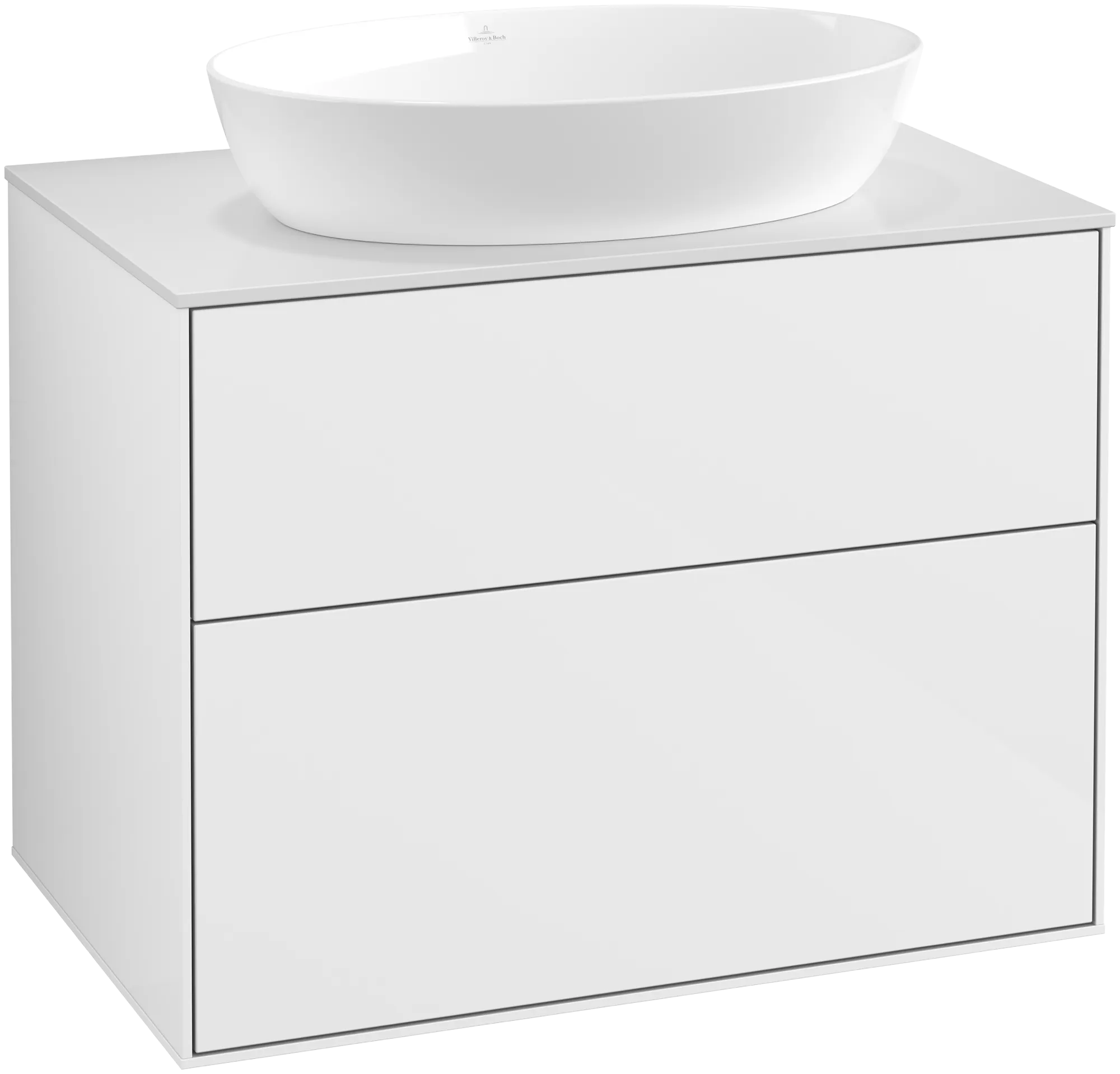 Villeroy & Boch Waschbeckenunterschrank Finion G99, 800 x 603 x 501 mm, Glossy White Lacquer / Glass White Matt