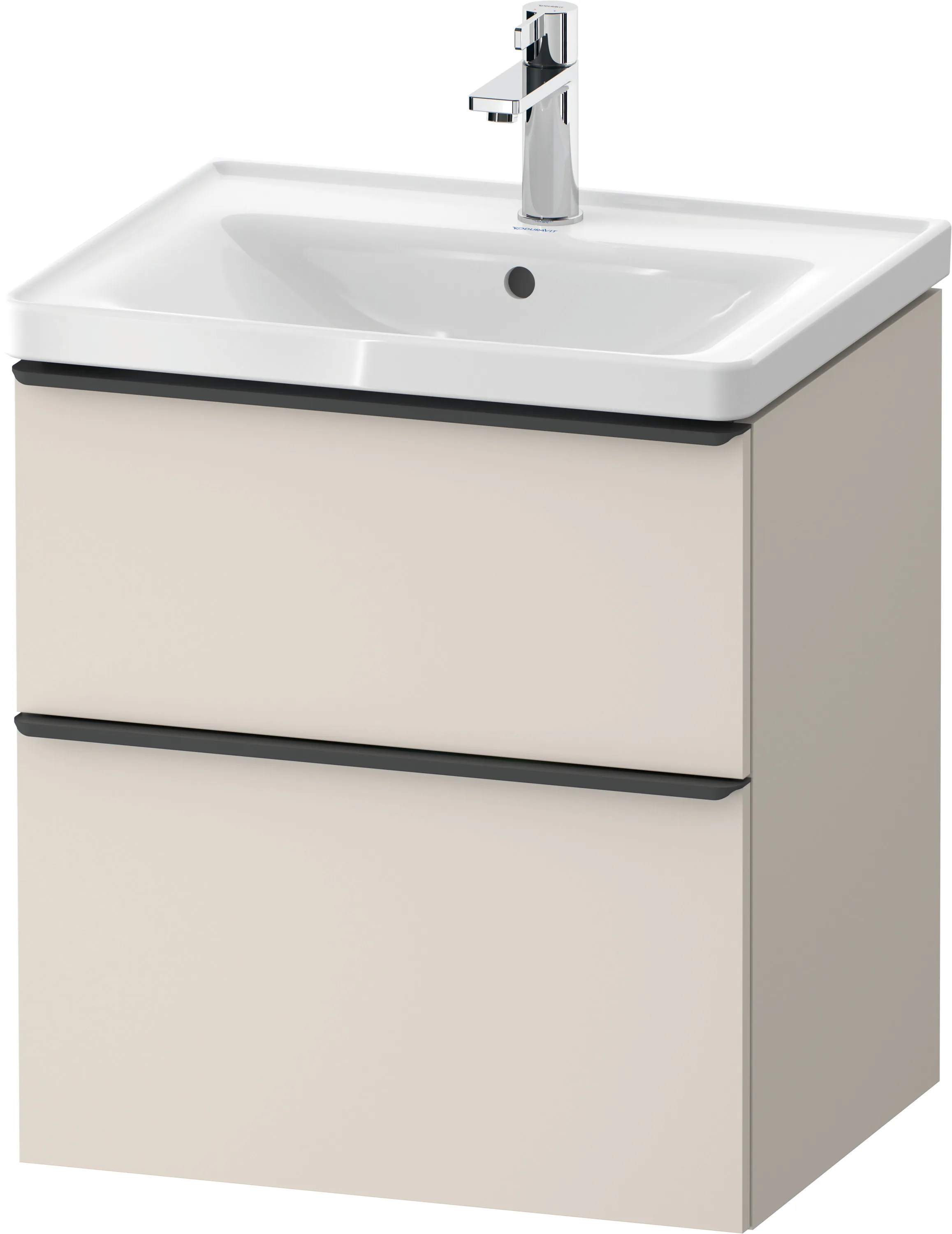 Duravit Waschtischunterschrank wandhängend „D-Neo“ 58,4 × 62,5 × 45,2 cm Taupe Matt