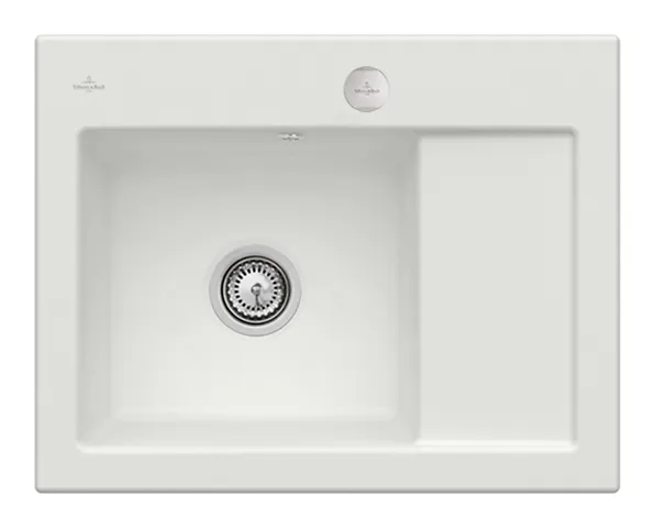 Villeroy & Boch Einbau-Küchenspülbecken „Subway“ 45 Compact 650 × 510 × 220 mm, für Becken links in Steam Villeroy & Boch Einbau-Küchenspülbecken „Subway“ 45 Compact 650 × 510 × 220 mm, für Becken links in Steam