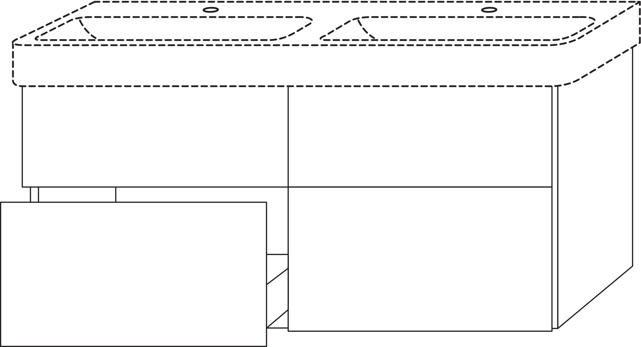 Sanipa Waschtischunterschrank „3way“ passend zu Keramik-Waschtische Pro S von Laufen 1250 × 593 × 437 mm in White Oak, mit Hahnlochbohrung, Becken mittig Sanipa Waschtischunterschrank „3way“ passend zu Keramik-Waschtische Pro S von Laufen 1250 × 593 × 437 mm in White Oak, mit Hahnlochbohrung, Becken mittig