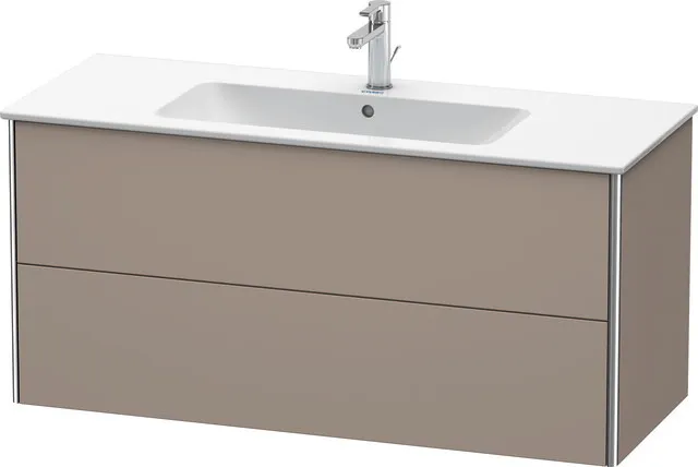 Duravit Waschtischunterschrank wandhängend „XSquare“ 121 × 56 × 47,8 cm Basalt Matt