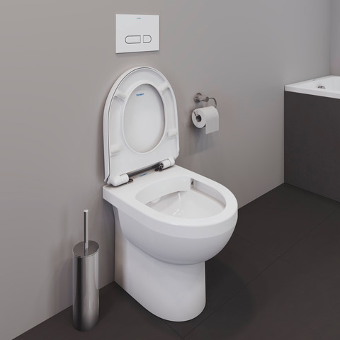 Duravit Stand-Tiefspül-WC inkl. WC-Sitz „No.1“ 51 × 38,6 × 46,5 cm, Befestigung sichtbar Duravit Stand-Tiefspül-WC inkl. WC-Sitz „No.1“ 51 × 38,6 × 46,5 cm, Befestigung sichtbar