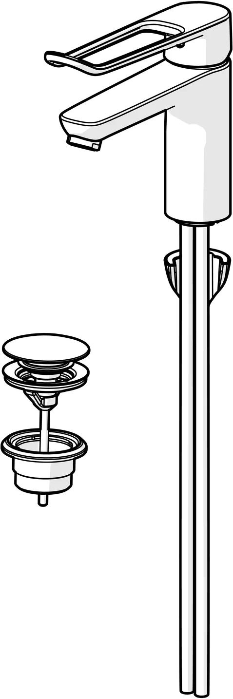 HansaCLINICA EHM Waschtischbatterie HansaCLINICA 4522, Standmontage, Einhebelmischer, Chrom HansaCLINICA EHM Waschtischbatterie HansaCLINICA 4522, Standmontage, Einhebelmischer, Chrom