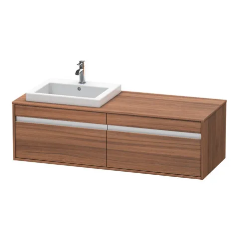 Duravit Waschtischunterschrank wandhängend „Ketho“ 140 × 42,6 × 55 cm Nussbaum Natur Duravit Waschtischunterschrank wandhängend „Ketho“ 140 × 42,6 × 55 cm Nussbaum Natur