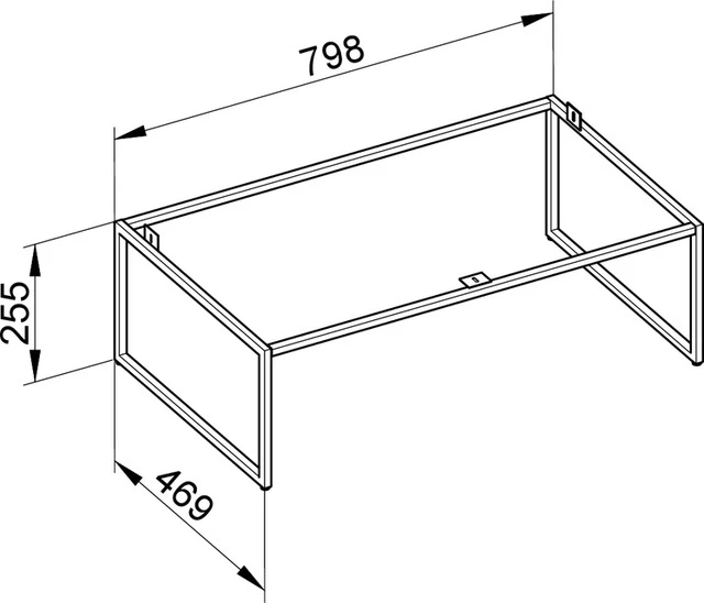 KEUCO Untergestell für Waschtischunterbau Modell 33198140003 „X-Line“ in Trüffel KEUCO Untergestell für Waschtischunterbau Modell 33198140003 „X-Line“ in Trüffel