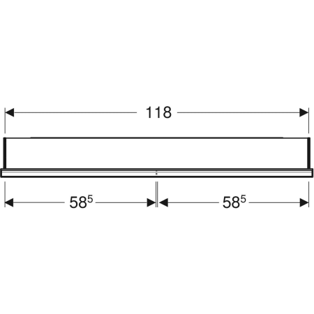 Geberit Spiegelschrank „One“ 120 × 15 cm in Aluminium eloxiert Geberit Spiegelschrank „One“ 120 × 15 cm in Aluminium eloxiert