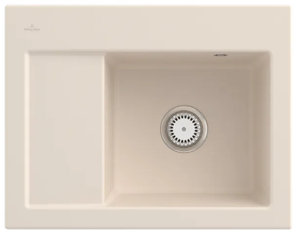Villeroy & Boch Einbau-Küchenspülbecken „Subway“ 45 Compact 650 × 510 × 220 mm, für Becken rechts in Ivory