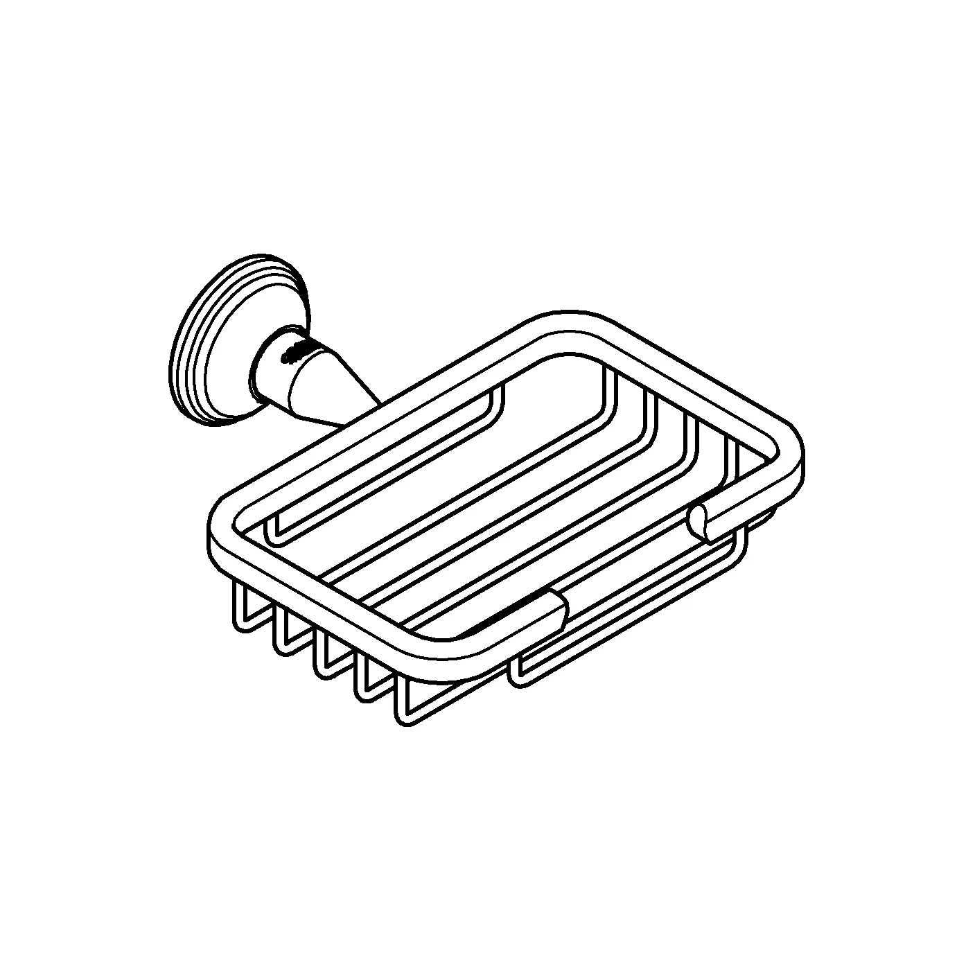 Grohe Essentials Authentic Ablagekorb 40659_1, klein, chrom Grohe Essentials Authentic Ablagekorb 40659_1, klein, chrom