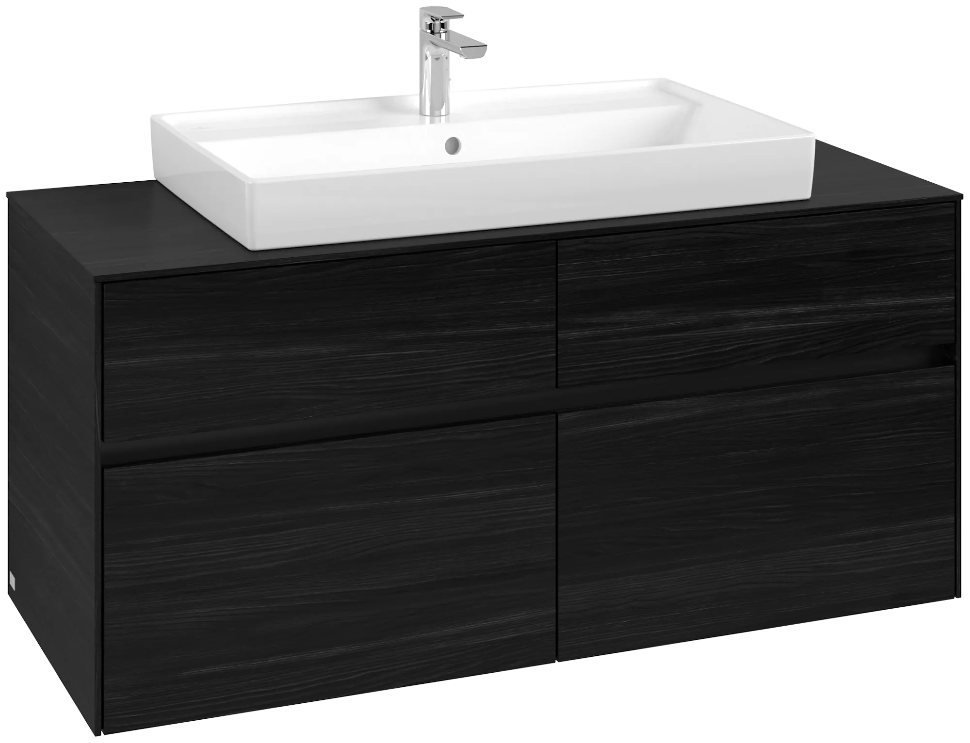 Villeroy & Boch Collaro Waschbeckenunterschrank C08700 1200x548x500mm 4 Ausz. m.tig Black Oak