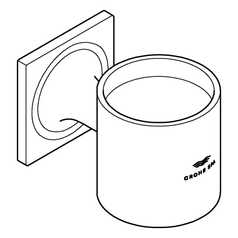 Halter Allure 40278, für Becher oder Seifenschale, chrom Halter Allure 40278, für Becher oder Seifenschale, chrom