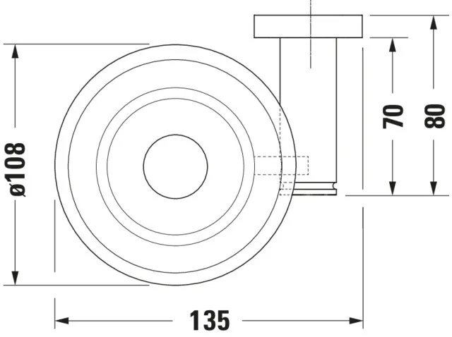 Duravit Seifenschale „D-Code“, Befestigung sichtbar, links 13,5 × 5,3 × 12 cm in chrom / weiß / Duravit Seifenschale „D-Code“, Befestigung sichtbar, links 13,5 × 5,3 × 12 cm in chrom / weiß /
