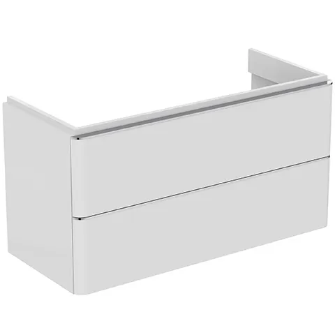 Ideal Standard Adapto Auszugsfront, oben, weiß lackiert, Hochglanz, für Waschtischunterschrank 970 mm Höhe