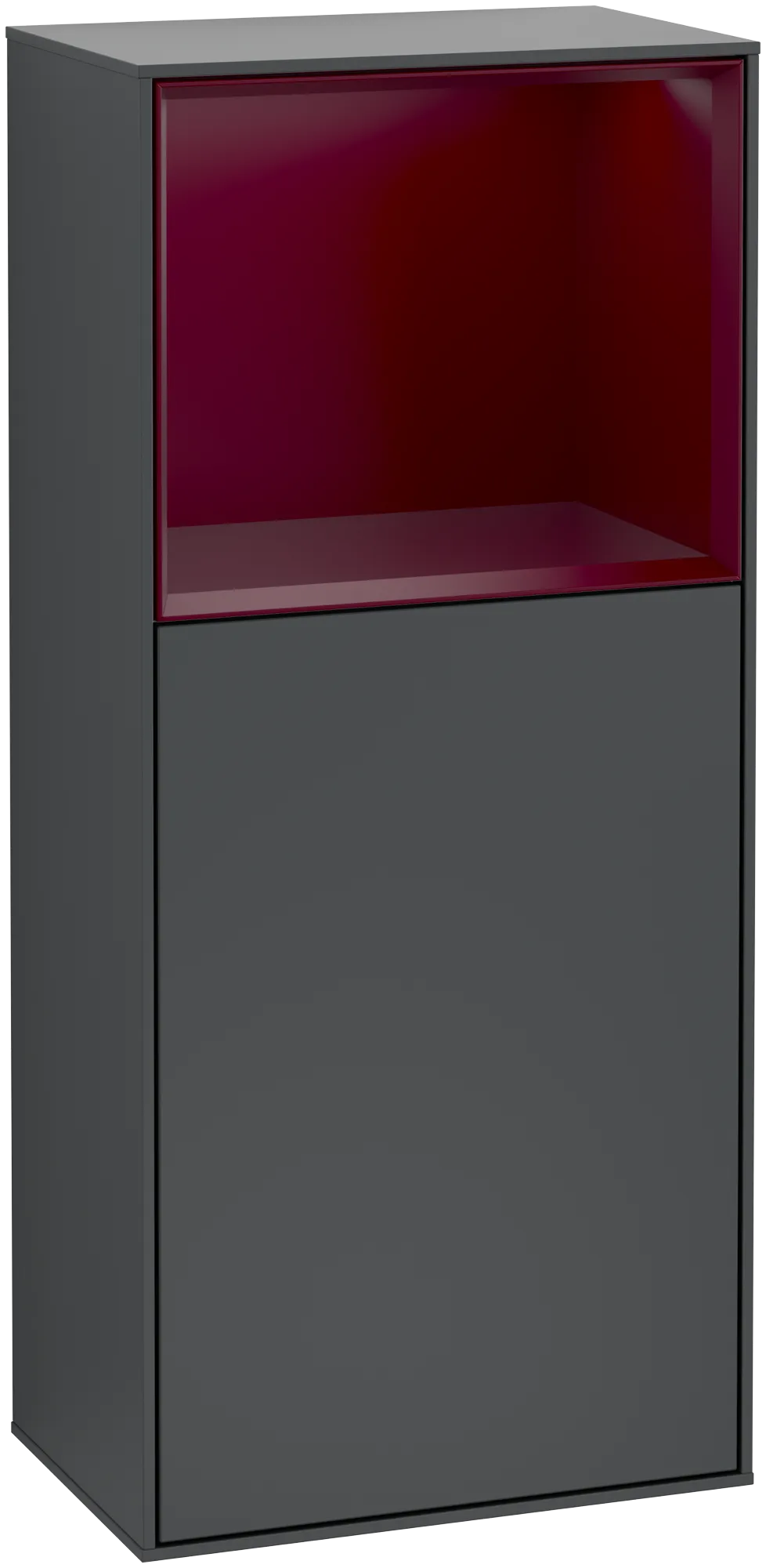 Villeroy & Boch Seitenschrank „Finion“ 41,8 × 93,6 cm 1 Tür, Anschlag links, mit Regalelement-Beleuchtung Anschlag links