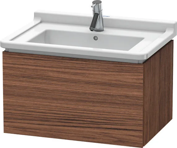 Duravit Waschtischunterschrank wandhängend „L-Cube“ 67 × 40,8 × 46,9 cm Nussbaum Dunkel Duravit Waschtischunterschrank wandhängend „L-Cube“ 67 × 40,8 × 46,9 cm Nussbaum Dunkel