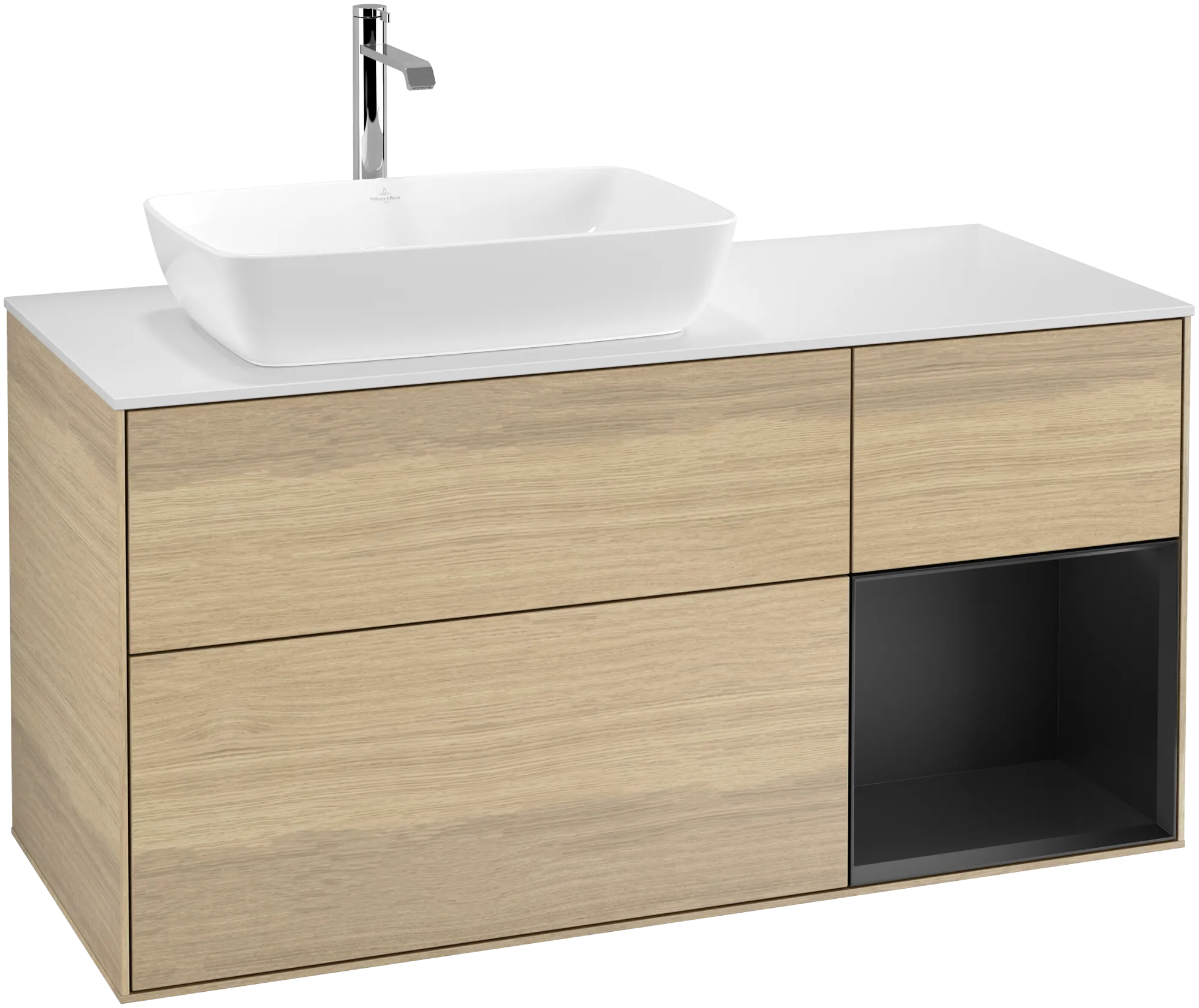 Villeroy & Boch Waschbeckenunterschrank Finion F81, 1200x603x501mm, mit Beleuchtung, links