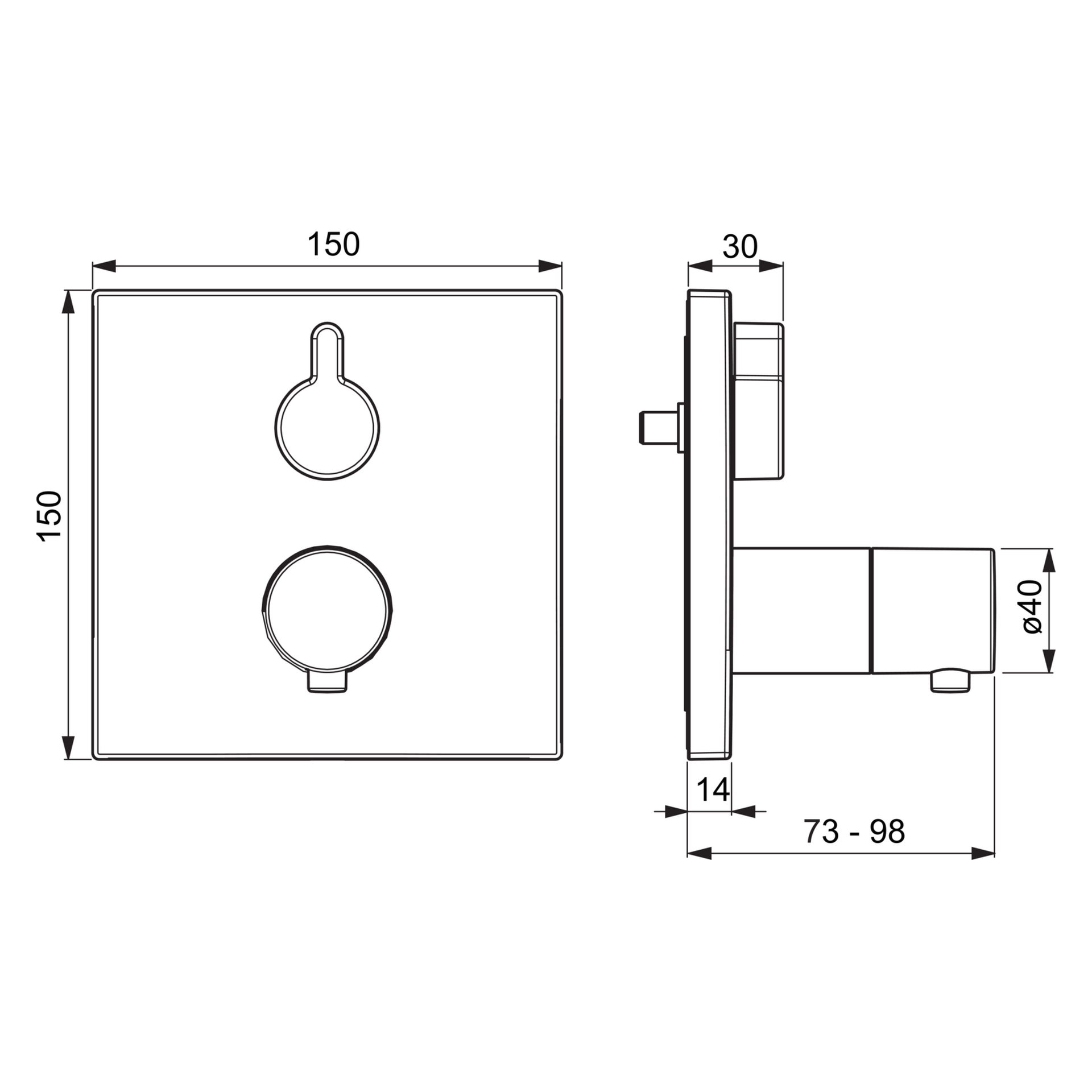 HansaVAROX Wannen- und Brausearmatur Fertigmontageset für Wanne/Brause HansaVAROX PRO 4058 Rosette eckig Chrom HansaVAROX Wannen- und Brausearmatur Fertigmontageset für Wanne/Brause HansaVAROX PRO 4058 Rosette eckig Chrom